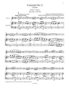 Vivaldi Four Seasons - Violin & Piano