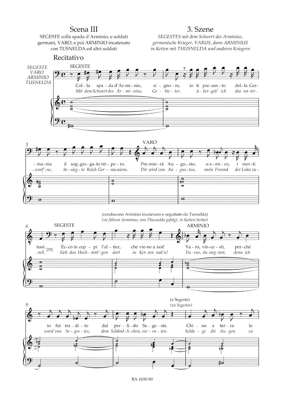 Handel Arminio HWV 36 -Opera in three acts-