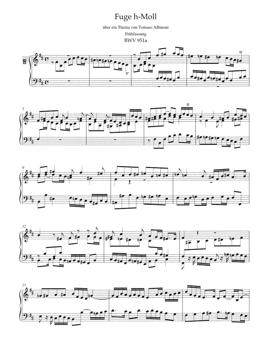 Bach Miscellaneous Works for Piano II BWV 904, 906, 923/951, 951a, 944, 946, 948-950, 952, 959, 961, 967