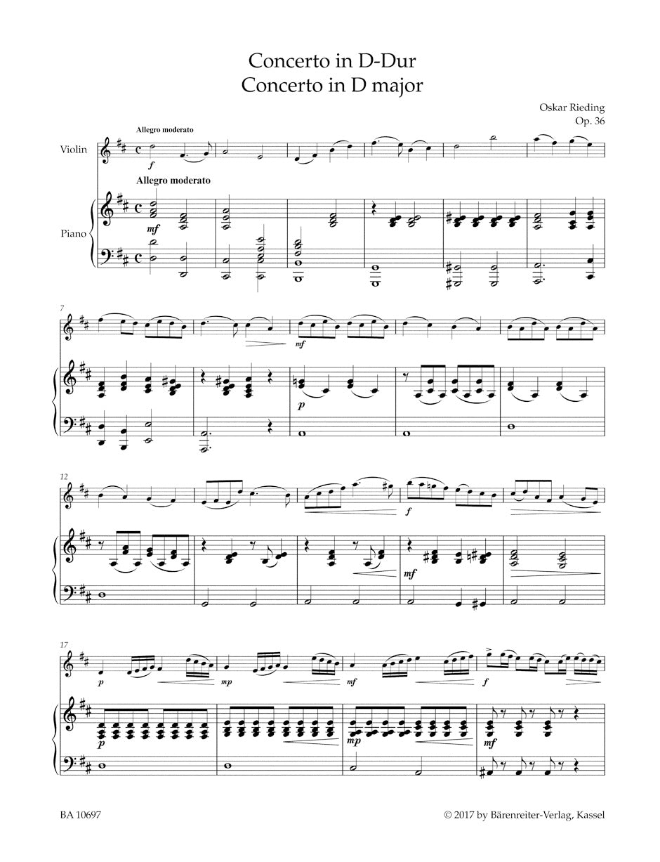 Rieding Concerto D major op. 36