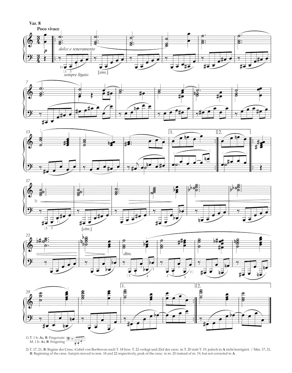 Beethoven 33 Variations on a Waltz for Piano op. 120 "Diabelli Variations"