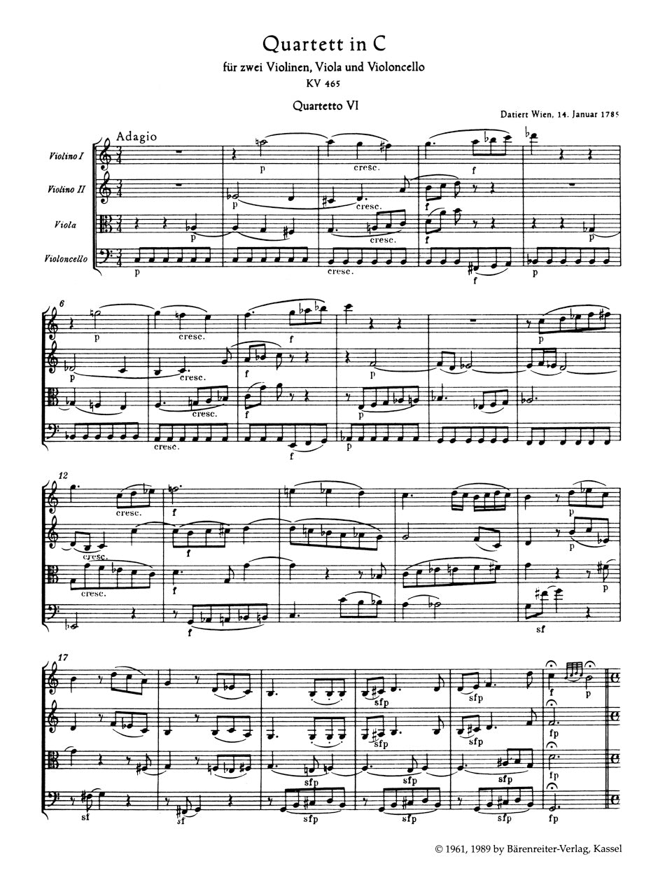 Mozart The Ten Celebrated String Quartets