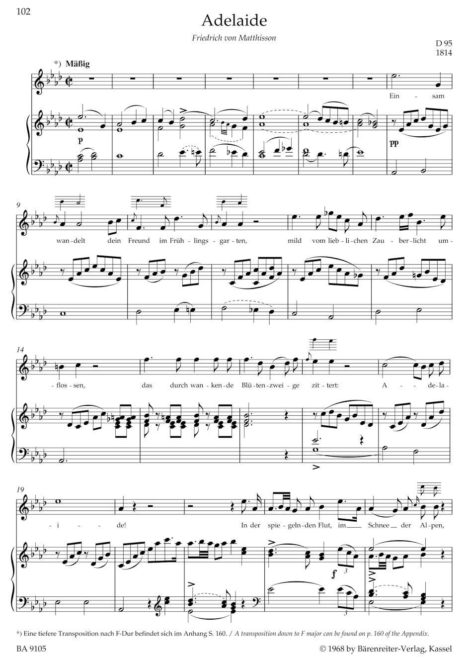 Schubert Lieder, Volume 5 (High Voice)