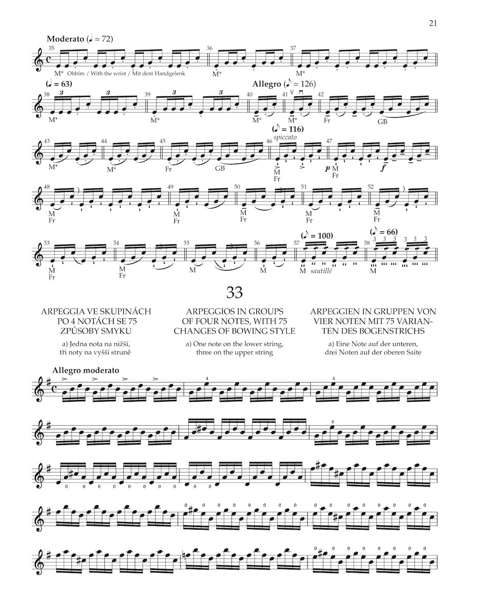 Ševčík: School of Bowing Technique, Op. 2 - Book 2 (Exercises for the Wrist I)