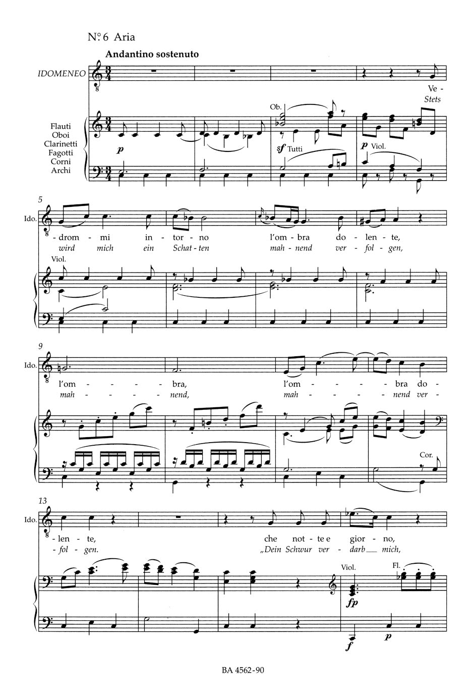 Mozart Idomeneo K. 366 -Dramma per musica in three acts-