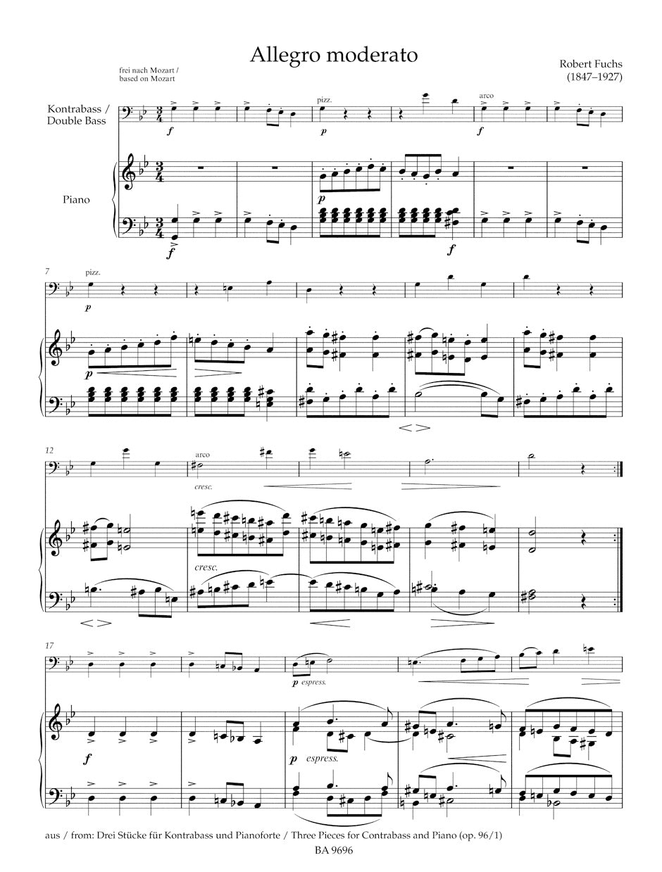 Clearance: Sassmannshaus Concert Pieces for Double Bass and Piano