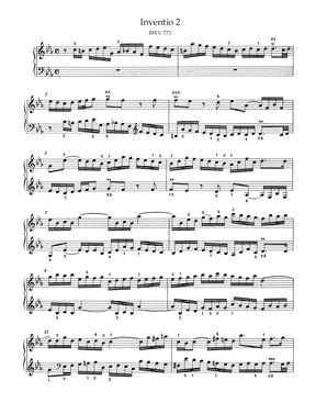 Bach Inventions and Sinfonias BWV 772-801