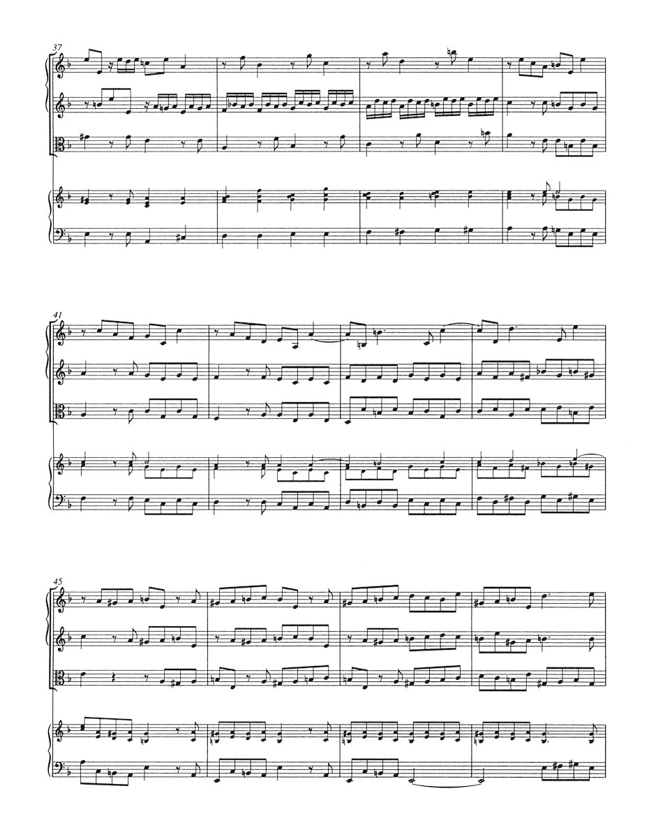 Telemann Concerto für two Violinen (Flöte und Violine), Viola und Basso continuo d-Moll TWV 43:d2