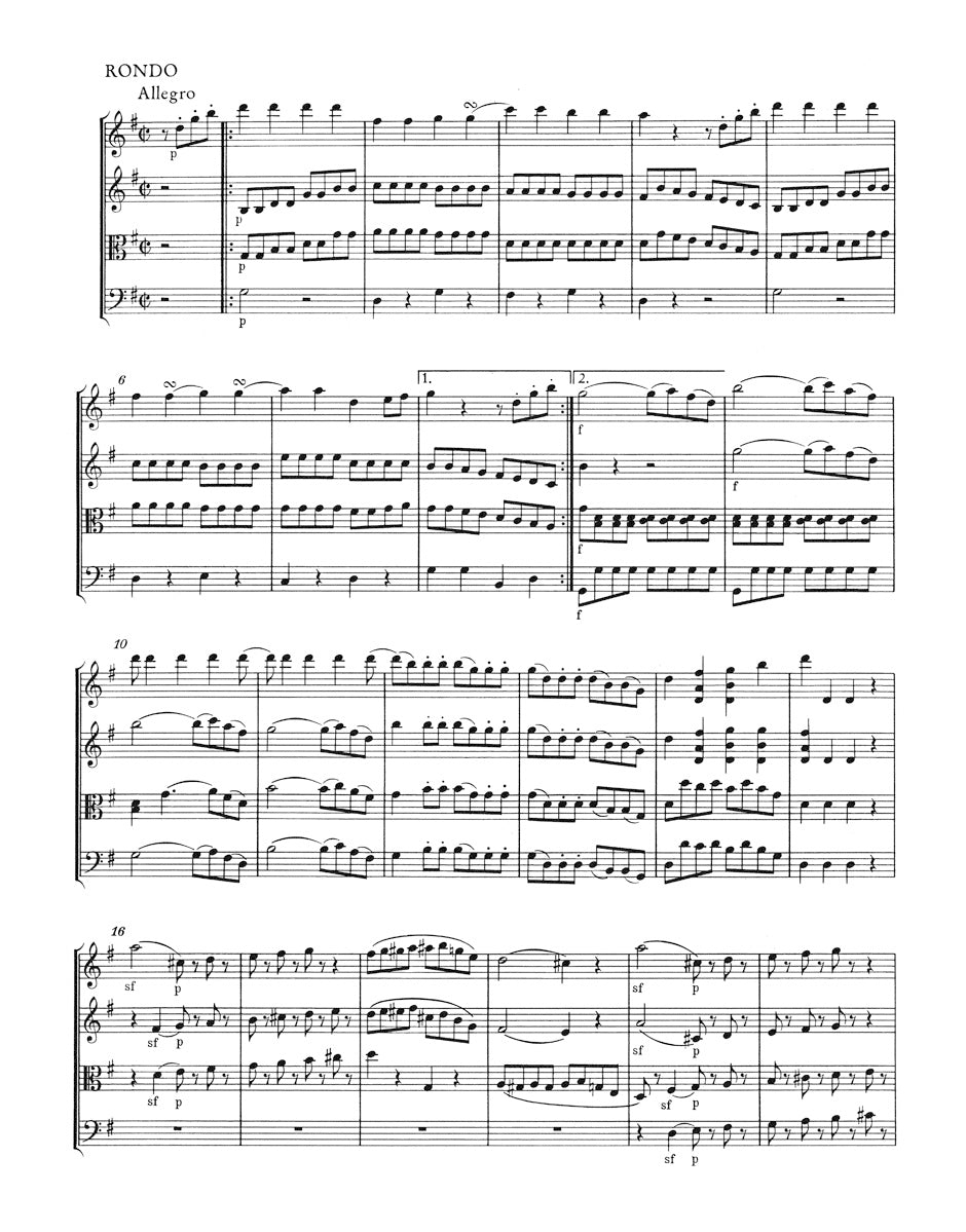 Mozart Eine kleine Nachtmusik for Strings G major K. 525