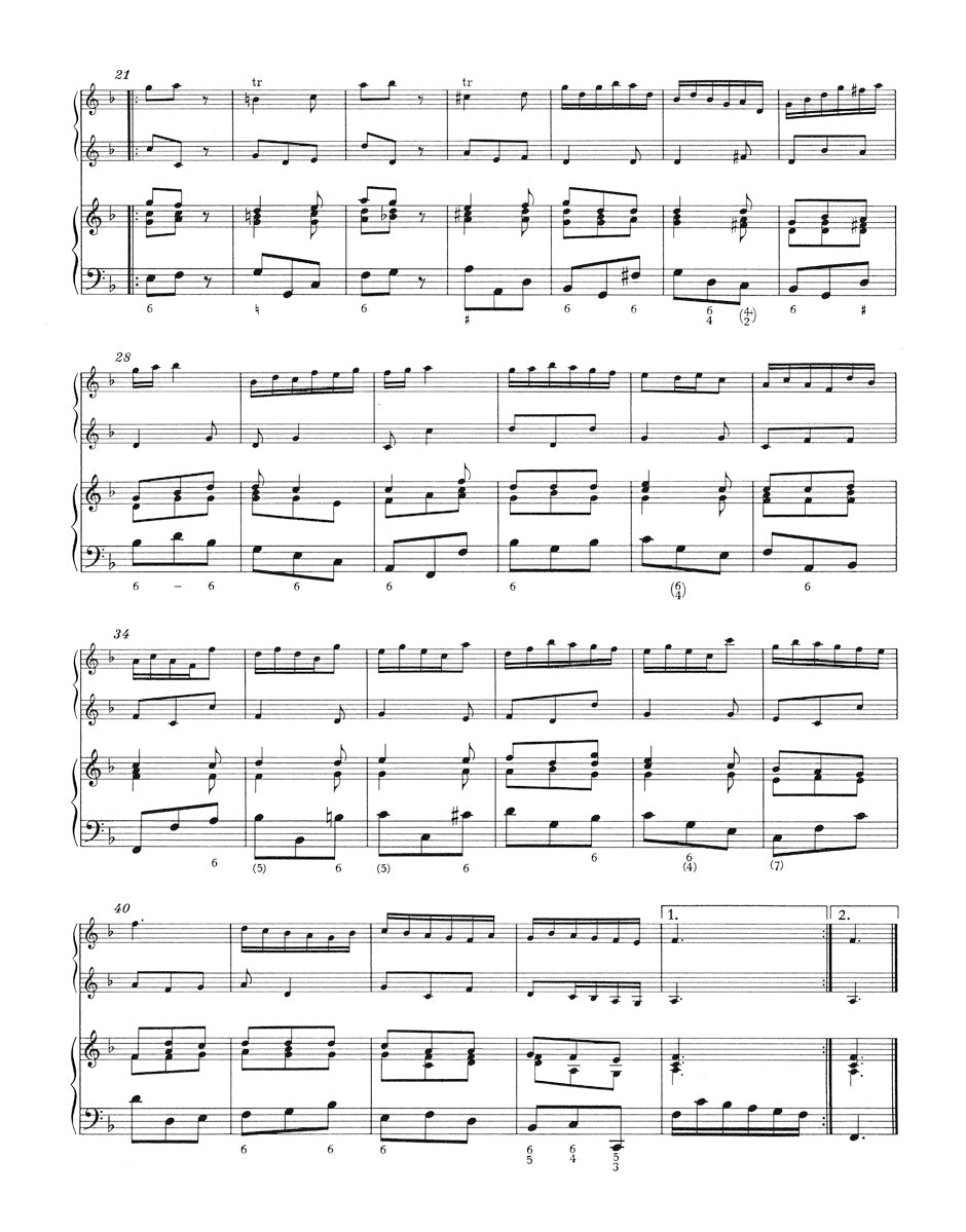 Handel Three Trio Sonatas for Two Violins (Flutes) and Bc op. 5 HWV 397,398,401