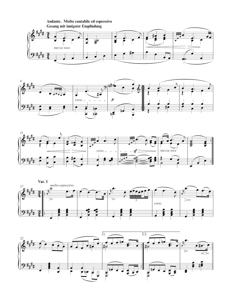 Beethoven Sonata for Pianoforte in E major op. 109