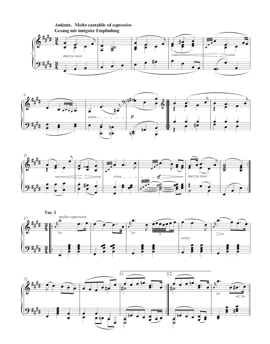 Beethoven Sonata for Pianoforte in E major op. 109