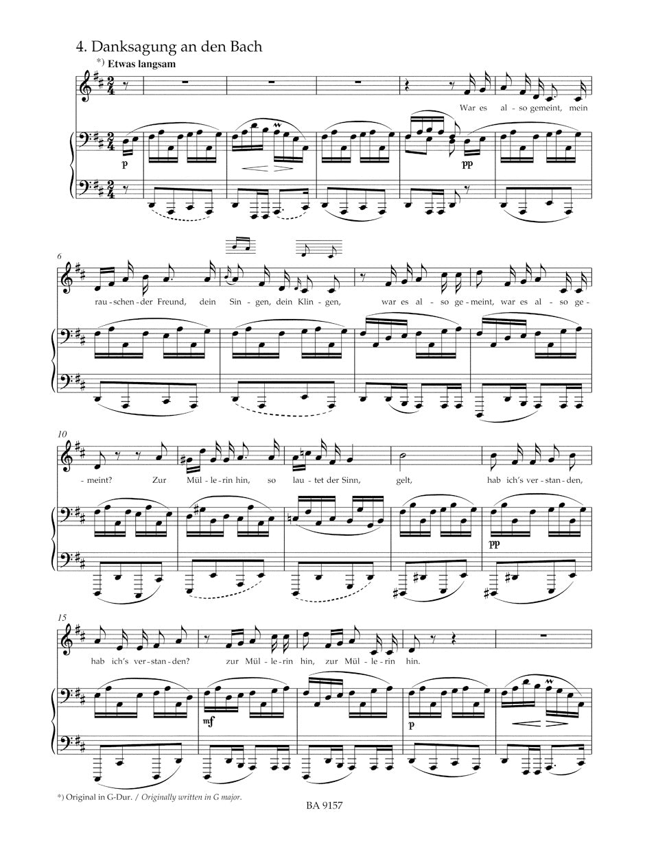 Schubert Die schöne Müllerin op. 25 D 795 (Low Voice)