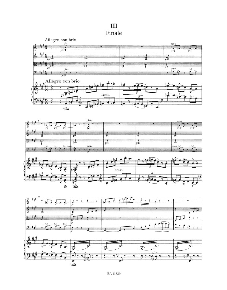 Dvorak Piano Quintet in A major Opus 5