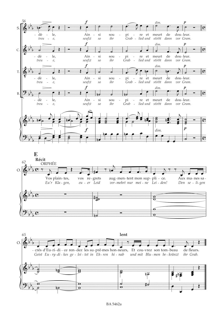 Berlioz Orphée -Tragédie (Drame-héroique) in vier acts- (Arrangement de Chr. W. Gluck "Orphée et Euridice")