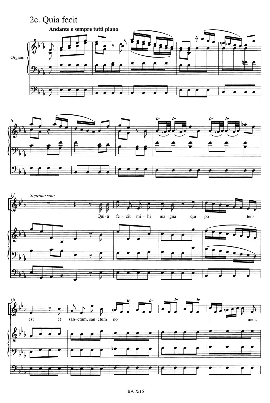 Vivaldi Magnificat RV 610/611 (Arranged for Soloists, Choir and Organ)