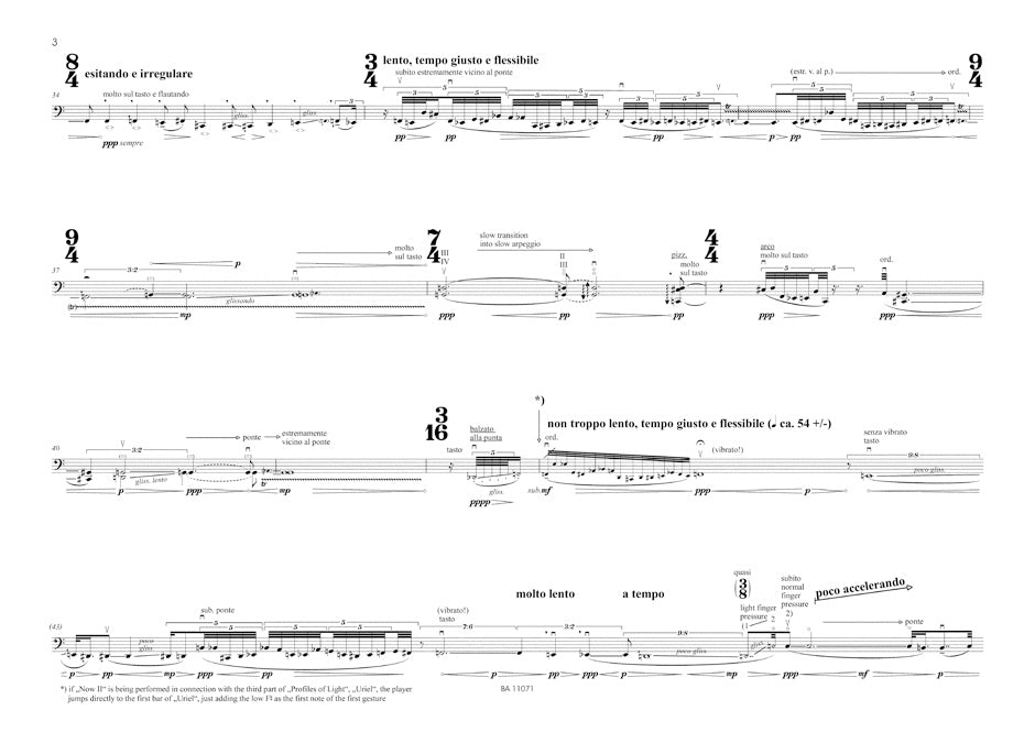 Now II for violoncello solo (2015) (part II of the cycle "Profiles of Light")