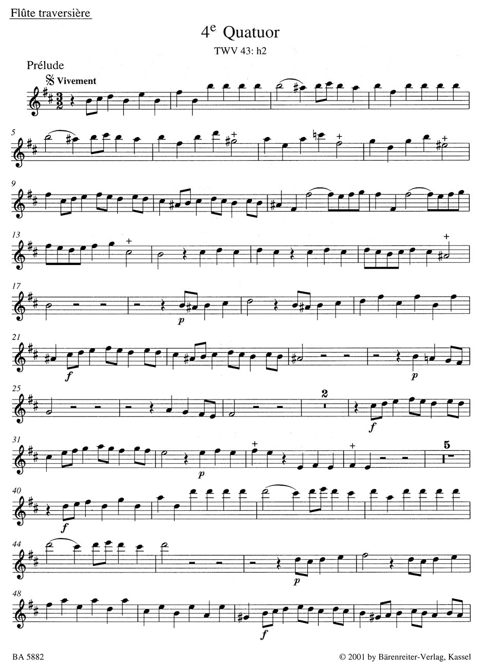 Telemann Nouveaux Quatuors en Six Suites Volume 2