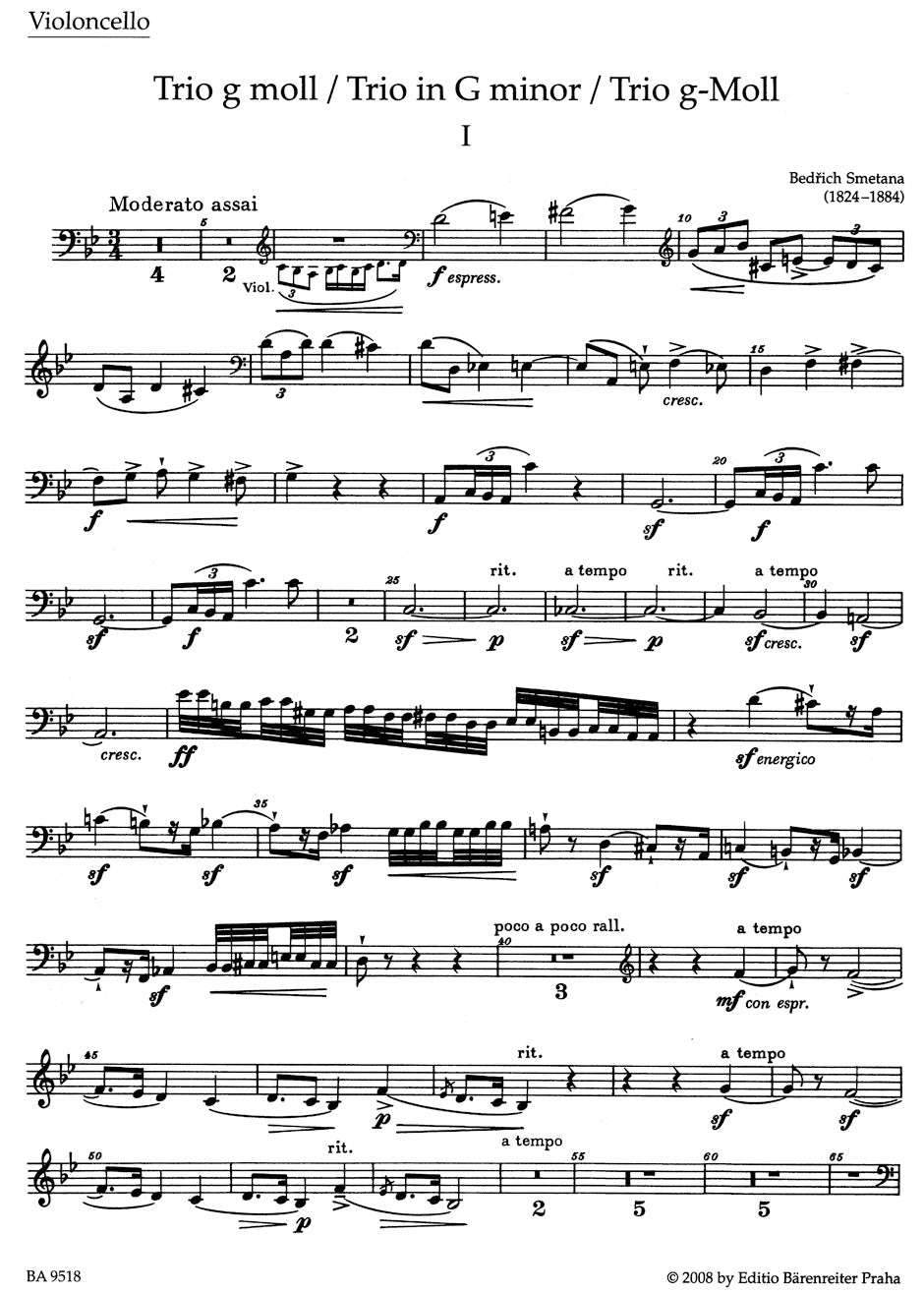 Smetana Piano Trio in g minor