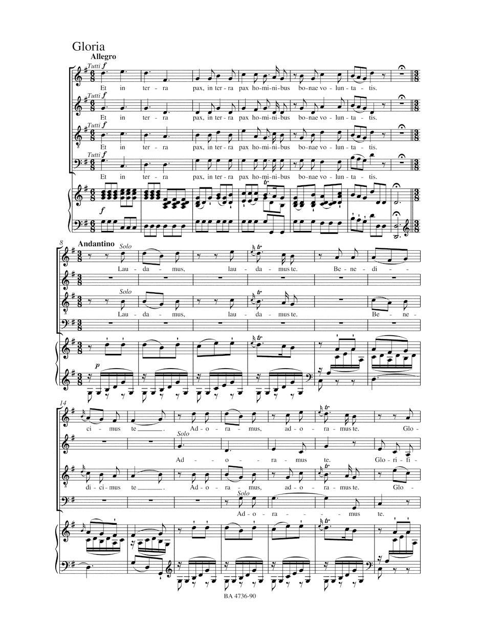 Mozart Missa brevis G major K. 140 (235d)