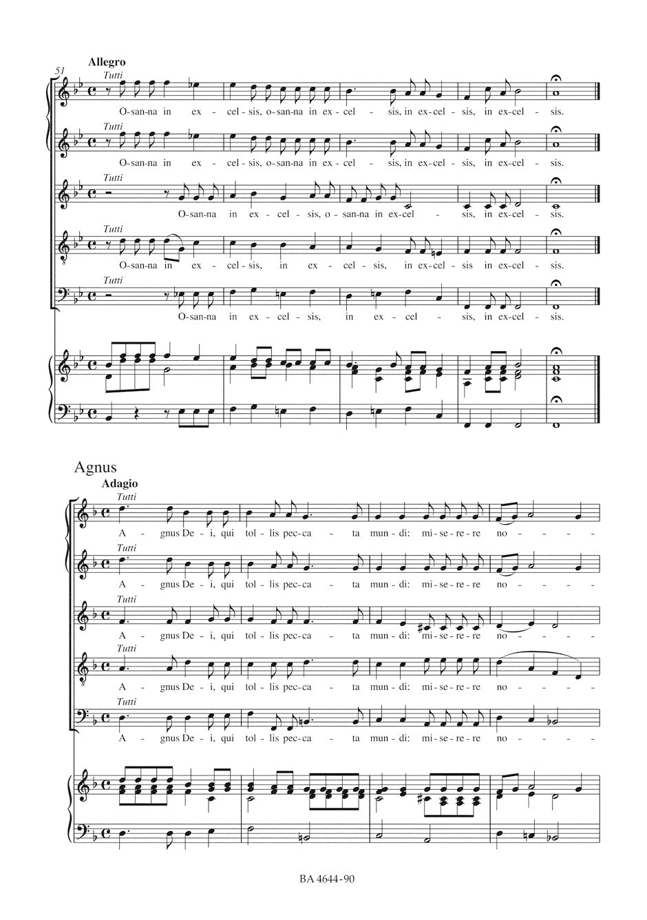 Haydn Missa brevis F major Hob. XXII:1 (Frühe Streicherfassung und spätere Fassung mit Wind Instrumentsn und Pauken)