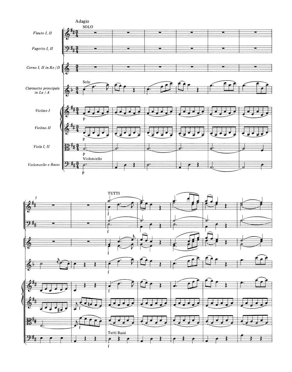 Mozart Concerto for Clarinet and Orchestra A major K. 622