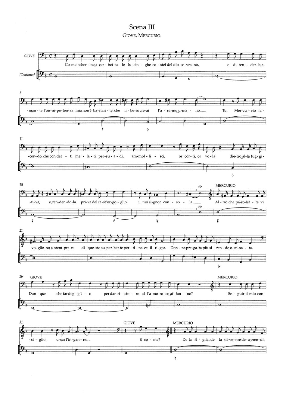 Cavalli La Calisto -Dramma per musica in three acts- (Urtext from Francesco Cavalli - Opere)