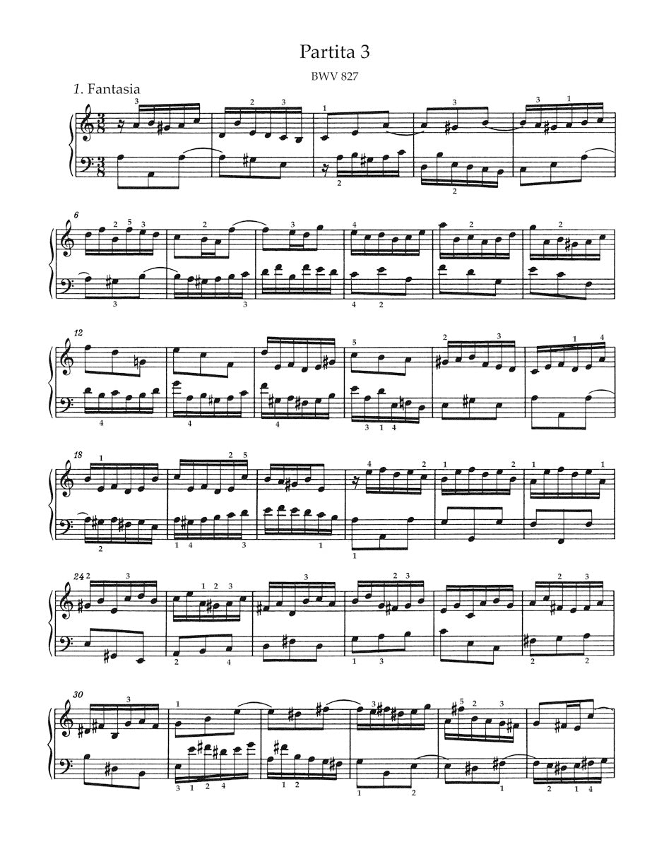 Bach Six Partitas BWV 825-830 -First Part of the Clavier Ubung-