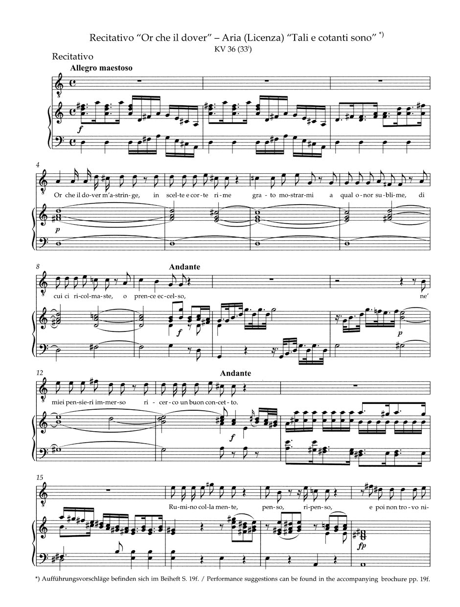 Mozart Concert Arias for Tenor