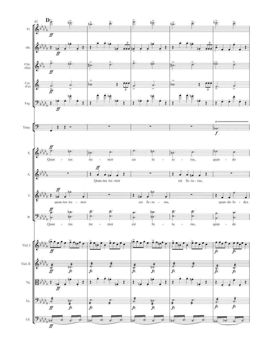 Dvorak Requiem op. 89 (Arrangement for Soloists, Choir and Chamber Orchestra)