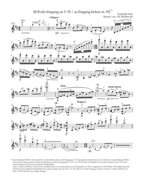 Beethoven Cadenzas to Beethoven's Violin Concerto for Violin and Orchestra Opus 61
