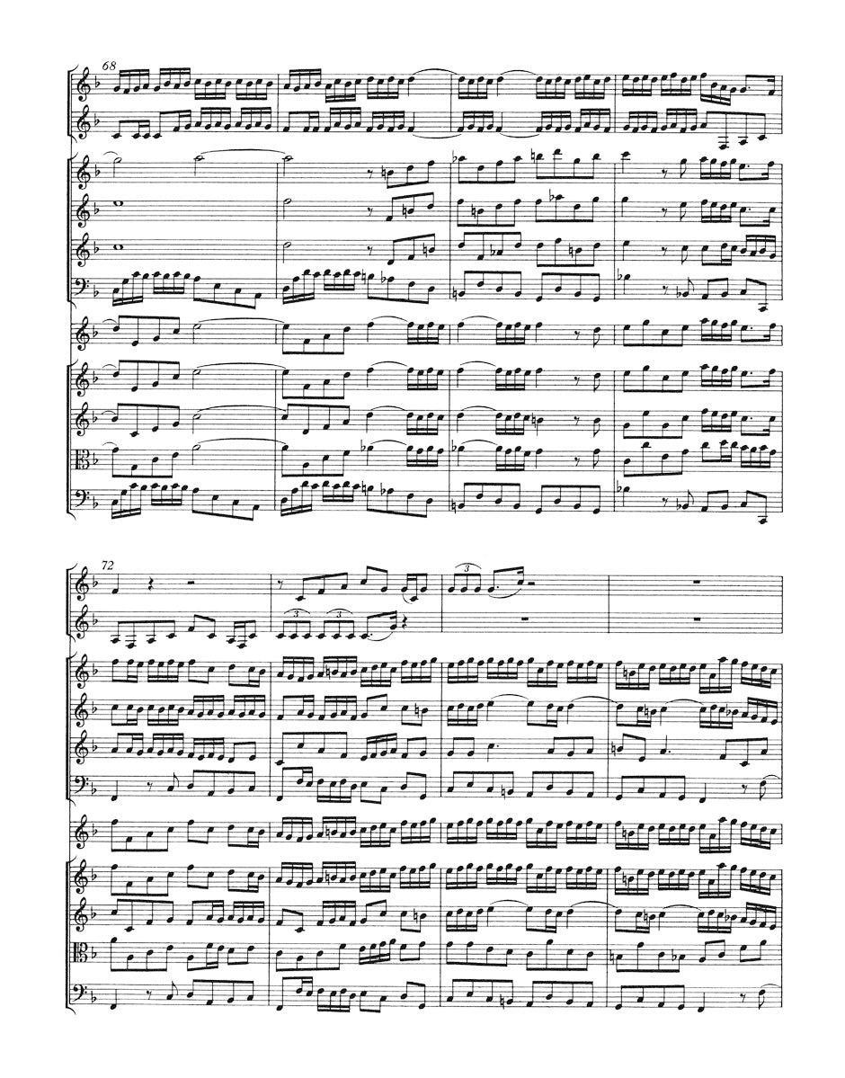 Bach Brandenburg Concerto No. 1 and Original Version "Sinfonia" F major BWV 1046, BWV 1046a
