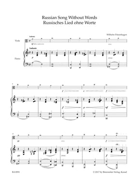 Sassmannshaus Viola Recital Album, Volume 2 -9 Recital Pieces in First Position for Viola an Piano or Two Violas-
