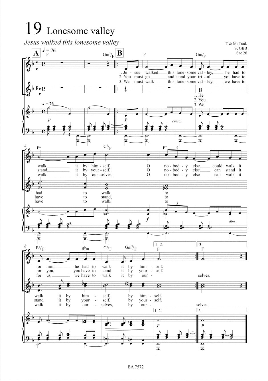 33 Spirituals for upper Voices