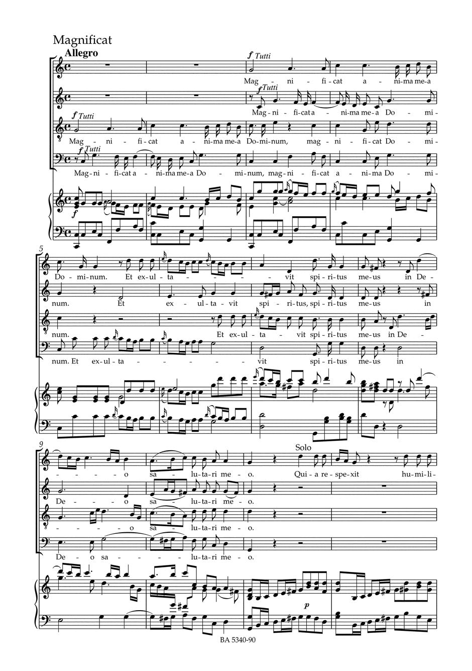 Mozart Dixit et Magnificat K. 193 (186g)