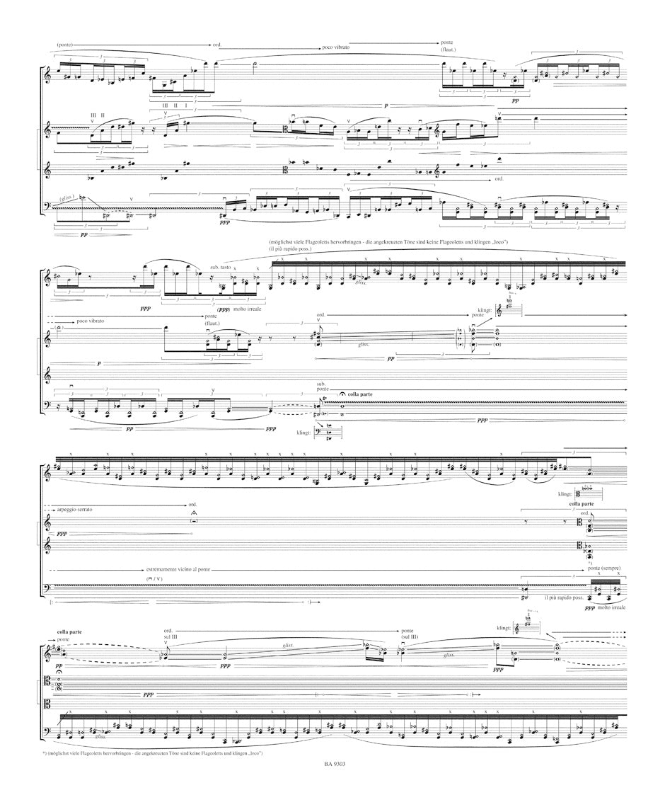 Pintscher Study II for Treatise on the Veil for violin, viola and violoncello