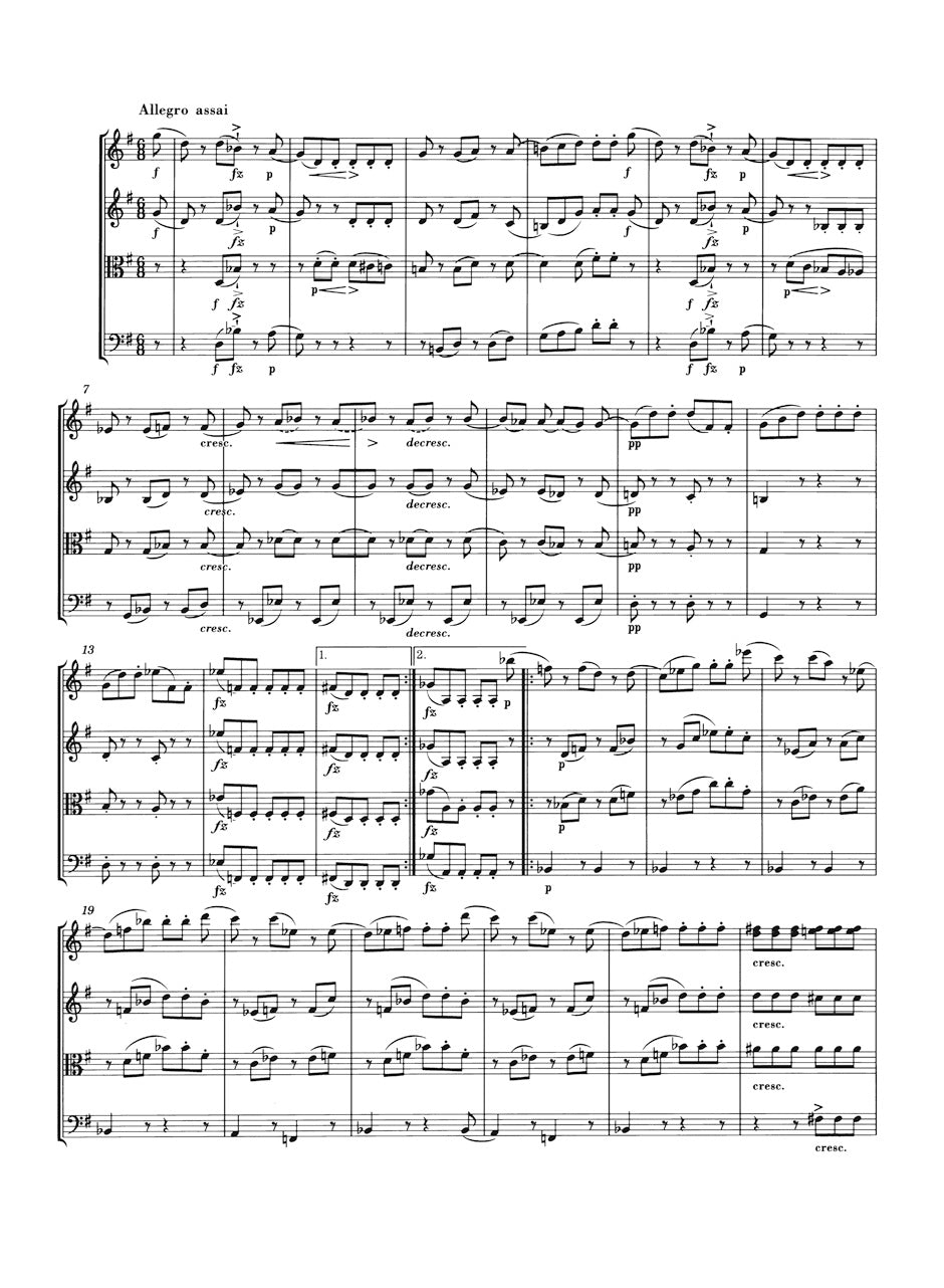 Schubert String Quartet G major op. post. 161 D 887