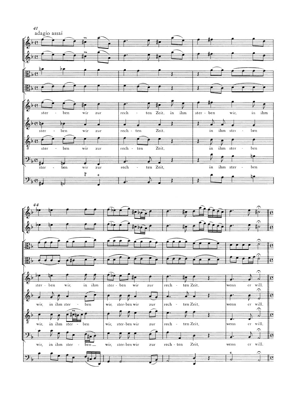 Bach Mighty God, His time is ever best BWV 106 "Actus tragicus" Study Score