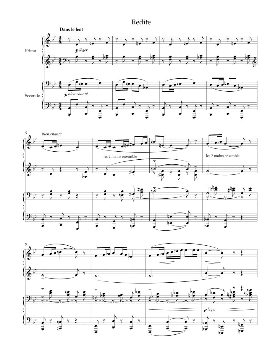 Satie 3 Morceaux en forme de Poire for Piano Duet
