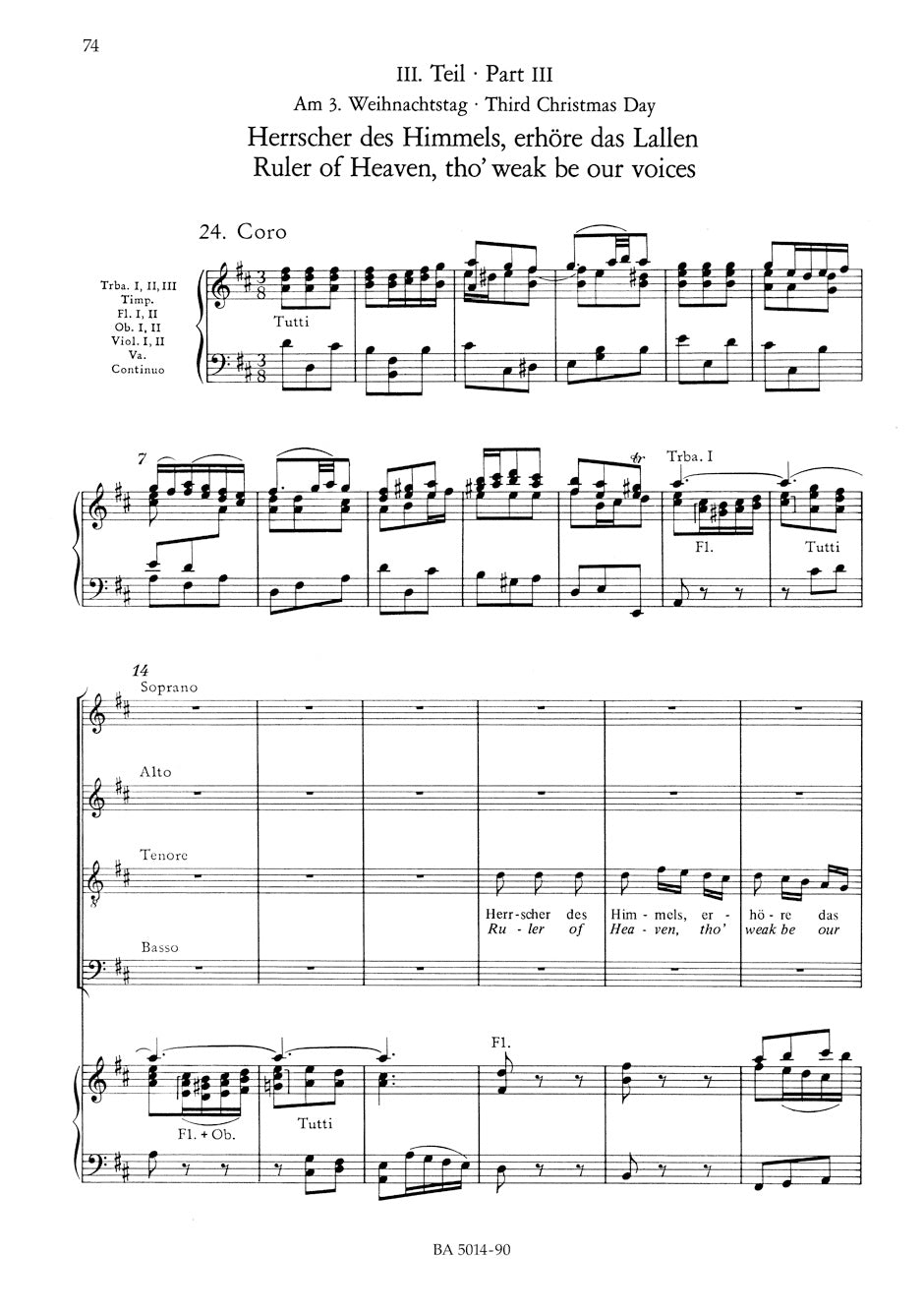 Bach Christmas Oratorio BWV 248