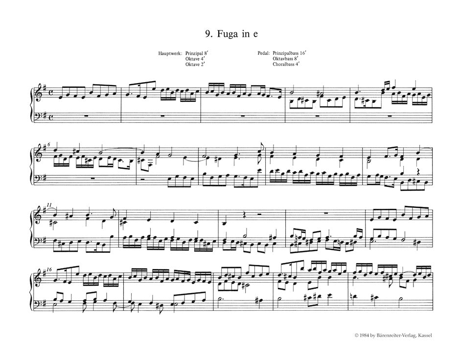 Pachelbel Selected Organ Works, Volume 9