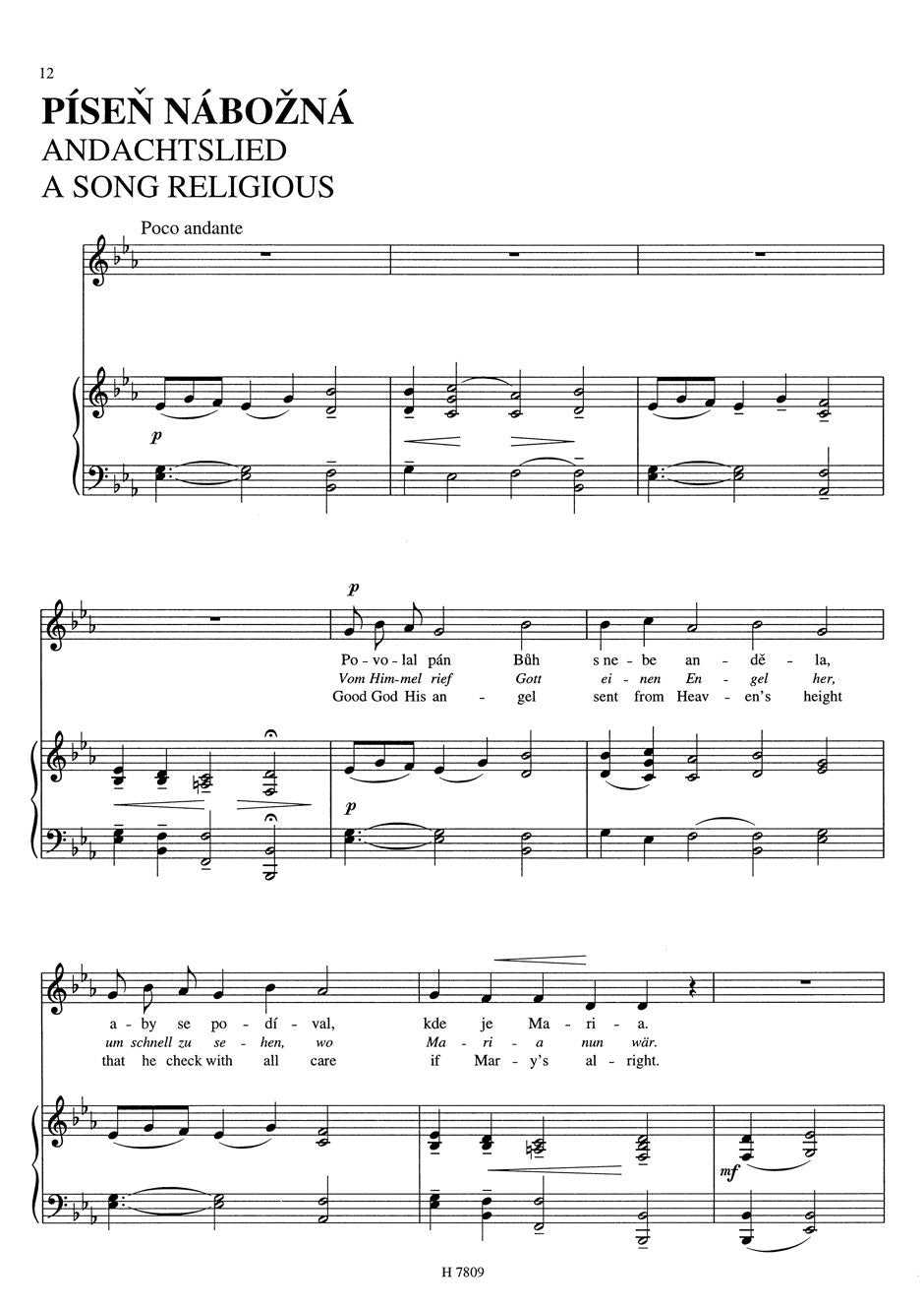 Martinu: Four Songs on Czech Folk Poetry
