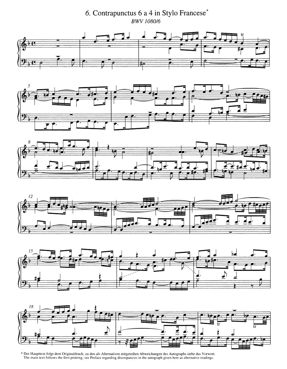 Bach The Art of Fugue BWV 1080 -