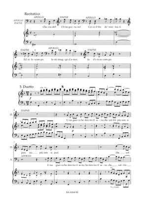 Handel Apollo e Dafne ("La terra è liberata") Vocal Score