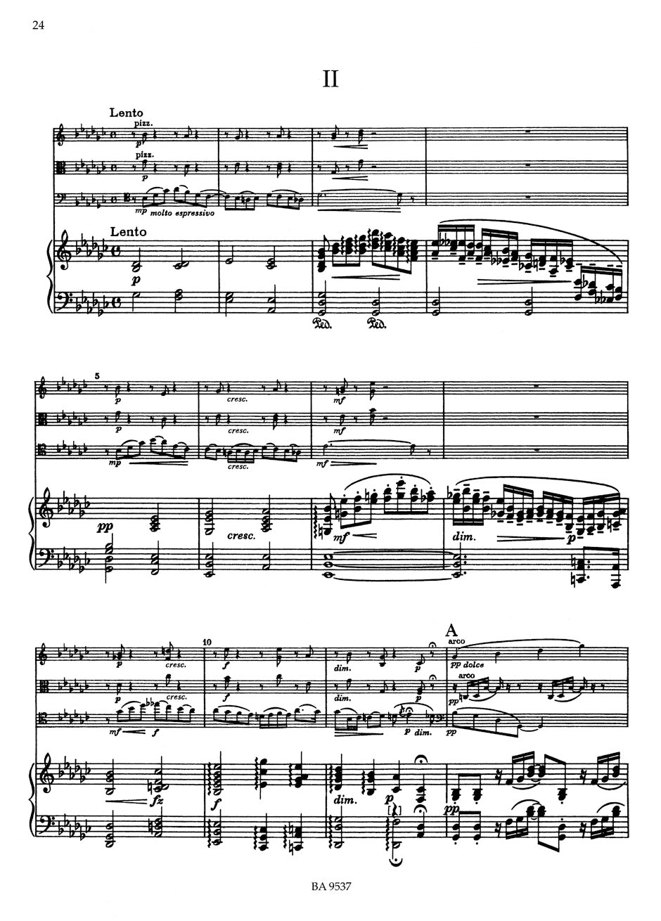 Dvorak Piano Quartet in E flat major Opus 87