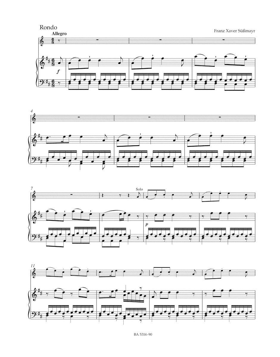 Mozart Concerto for Horn and Orchestra Nr. 1 D major K. 412 + 514 (386b) (Traditional version (Rondo by Franz Xaver Süßmayr))