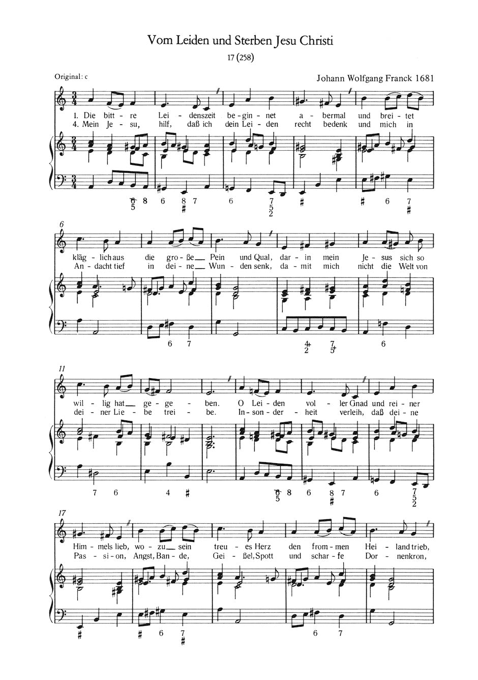 Bach Die Gesänge zu G.Chr.Schemellis Gesangbuch und 6 Lieder aus dem Klavierbüchlein für Anna Magdalena BWV 439-507, 511-514, 516, 517 -Ausgabe für tiefe Singstimme (Originallage)-