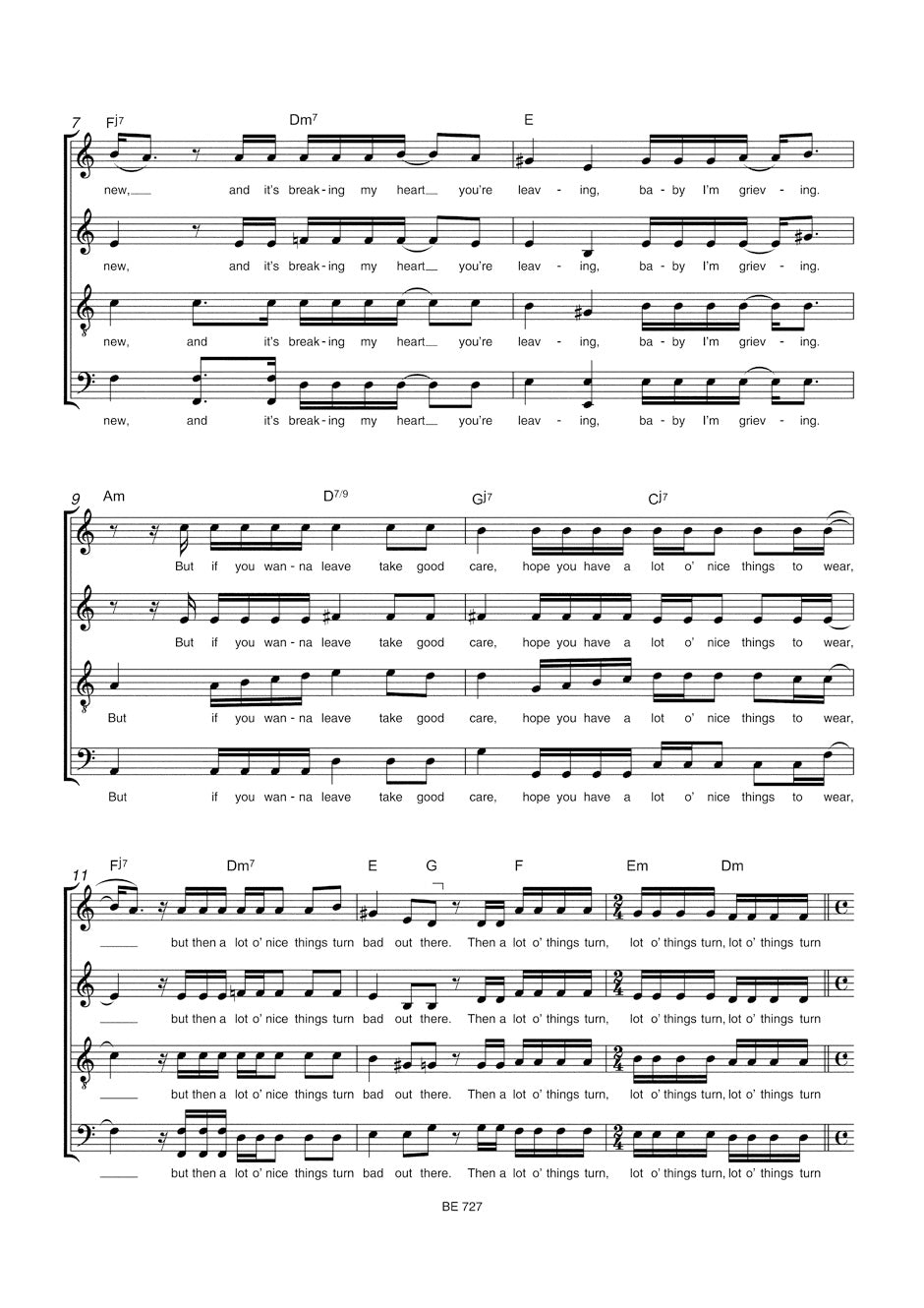 Cat Stevens Wild World SATB