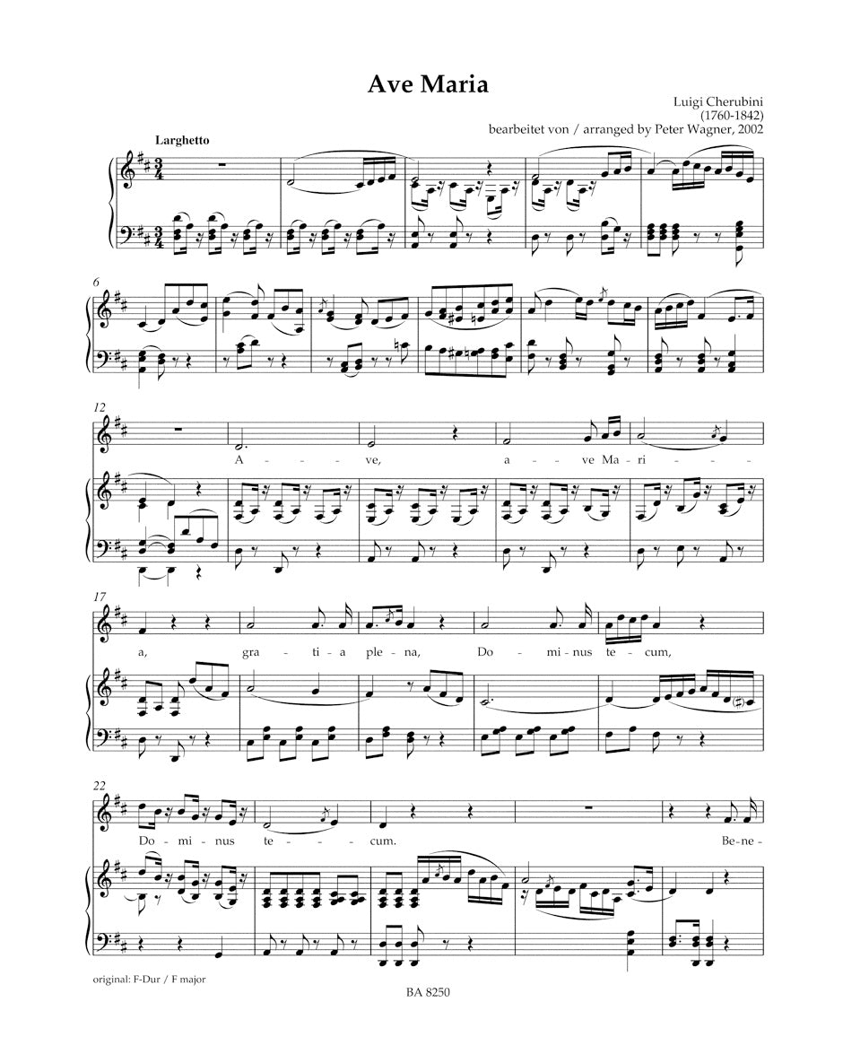 Ave Maria, gratia plena for Solo Voice and Organ -Latin Ave Maria Settings of the 19th and early 20th Century-