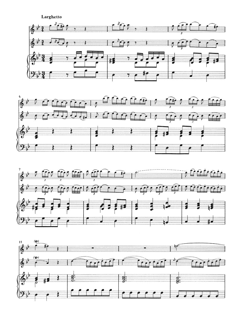 J.C. Bach: Trio in G Major for two Flutes and Basso continuo